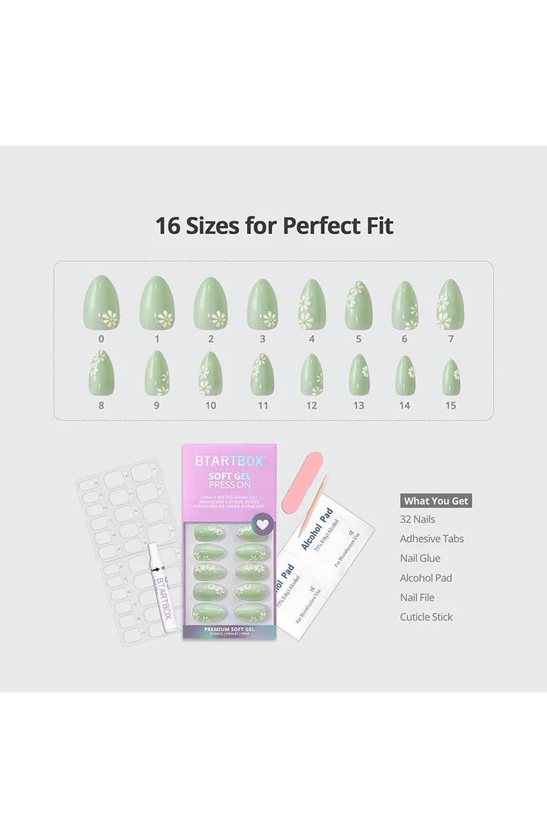 Btartboxnails Press-on Nails Set Short Almond, Alternate, color,