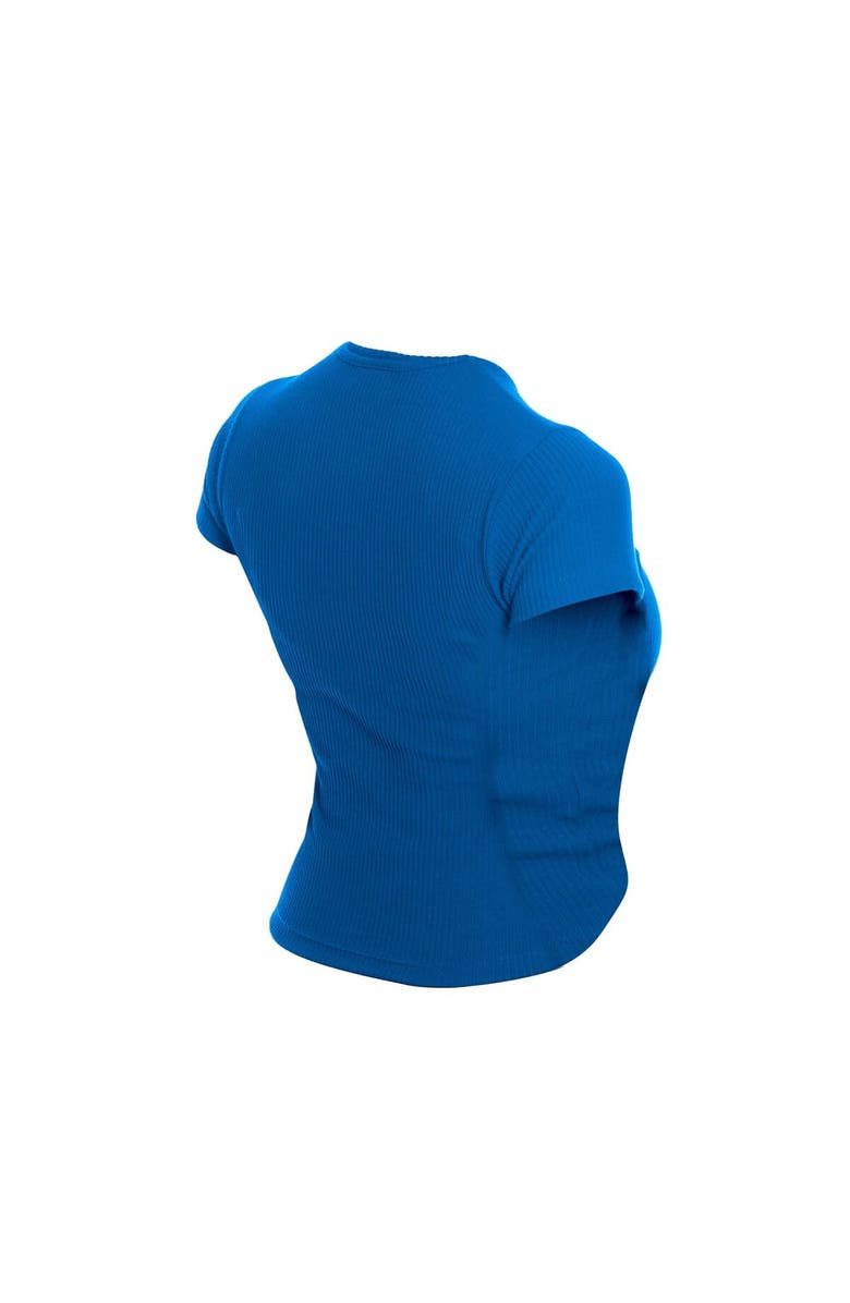 New Era Women's New Era  Blue Golden State Warriors Leisure Collection Baby Doll Cropped T-Shirt, Alternate, color, Blue