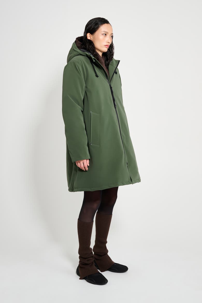 Mosebacke Matte Winter Coat, Alternate, color, Green