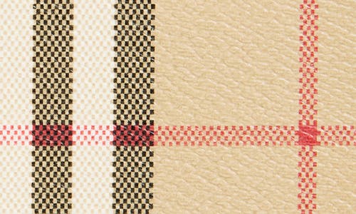 Burberry Beige Zip-around Wallet With Vintage Check Motif In Canvas Woman In Archive Beige