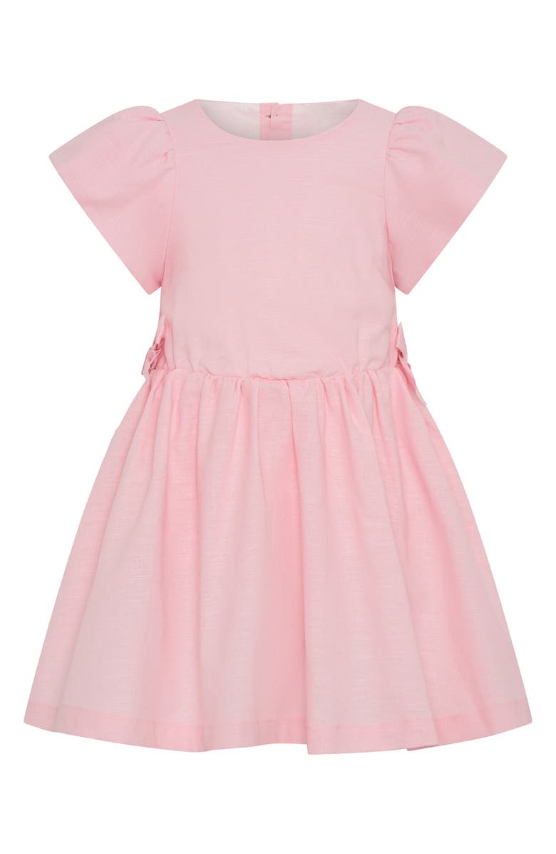 TINY TRIBE Puff Sleeve Party Dress, Main, color, Pink