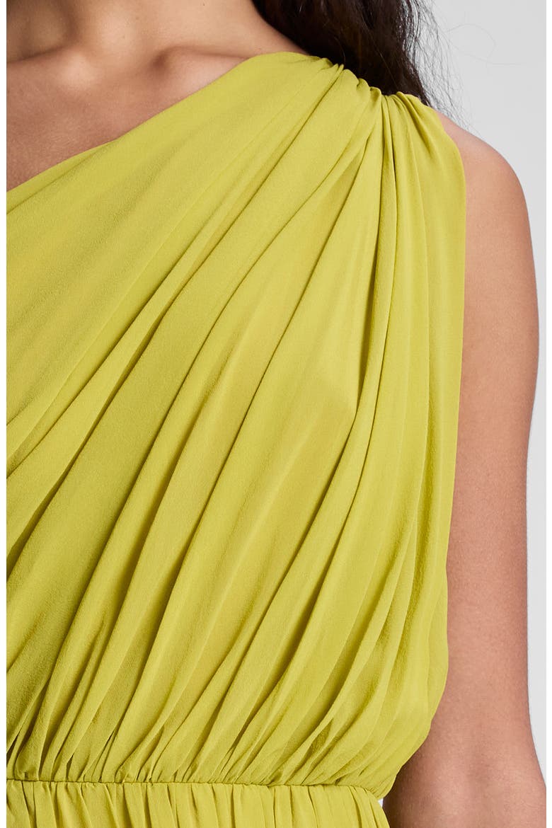 Drew Pleated One-Shoulder Maxi Dress, Alternate, color, CACTUS BLOSSOM