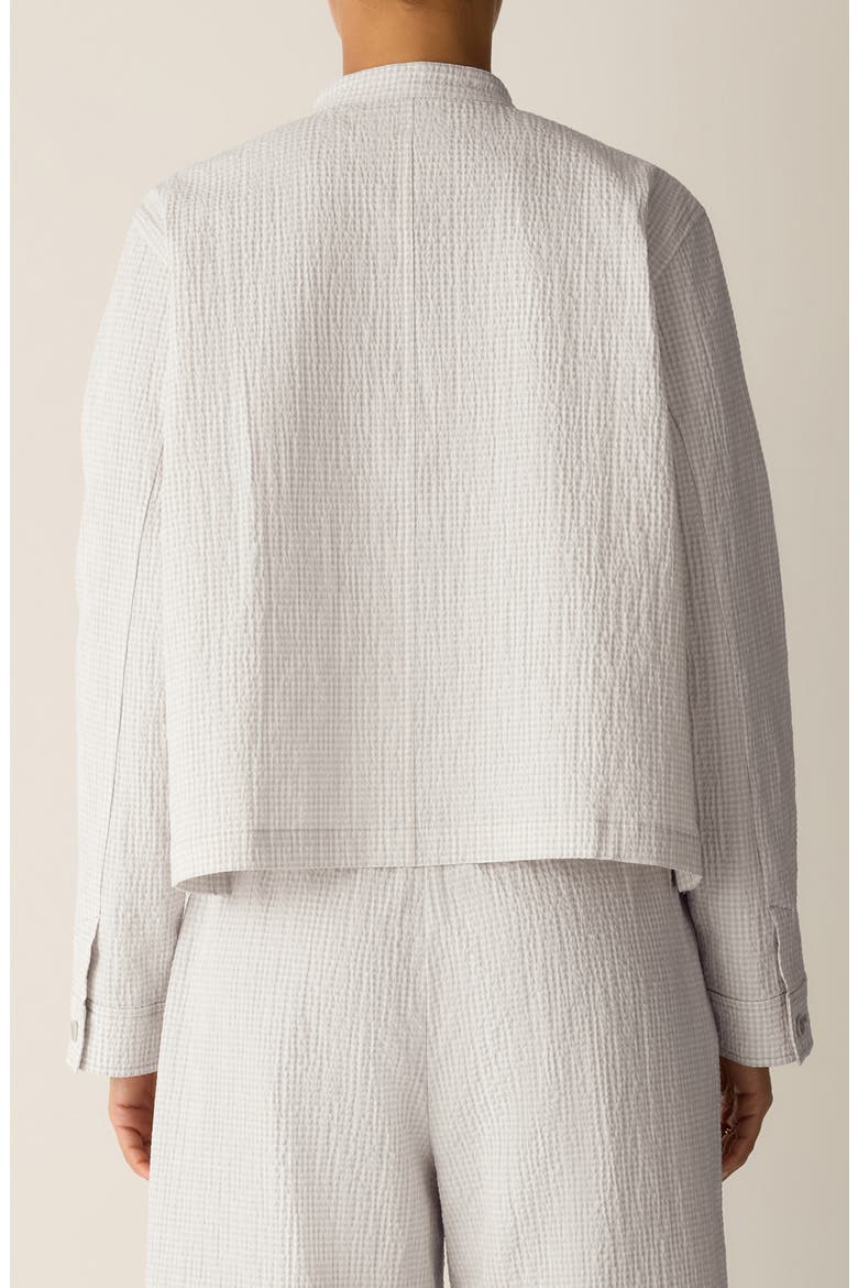 Check Print Woven Shirt Jacket, Alternate, color, CHALK