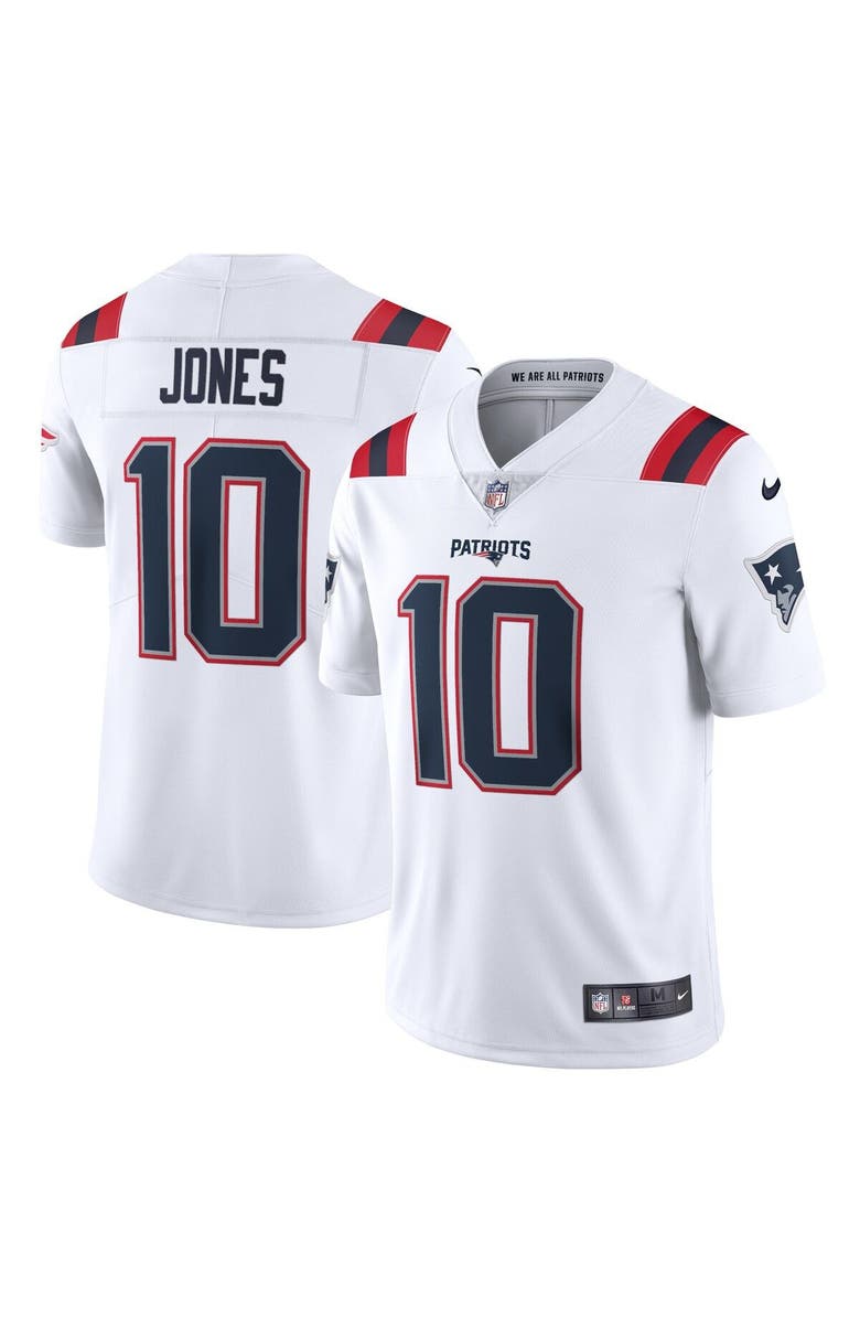 Nike Men's Nike Mac Jones White New England Patriots Vapor Limited Jersey, Alternate, color,