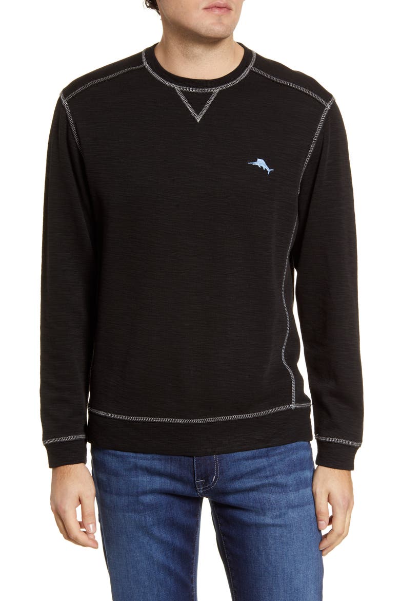 Tomma Bahama Tobago Bay Crewneck Sweatshirt, Main, color, BLACK