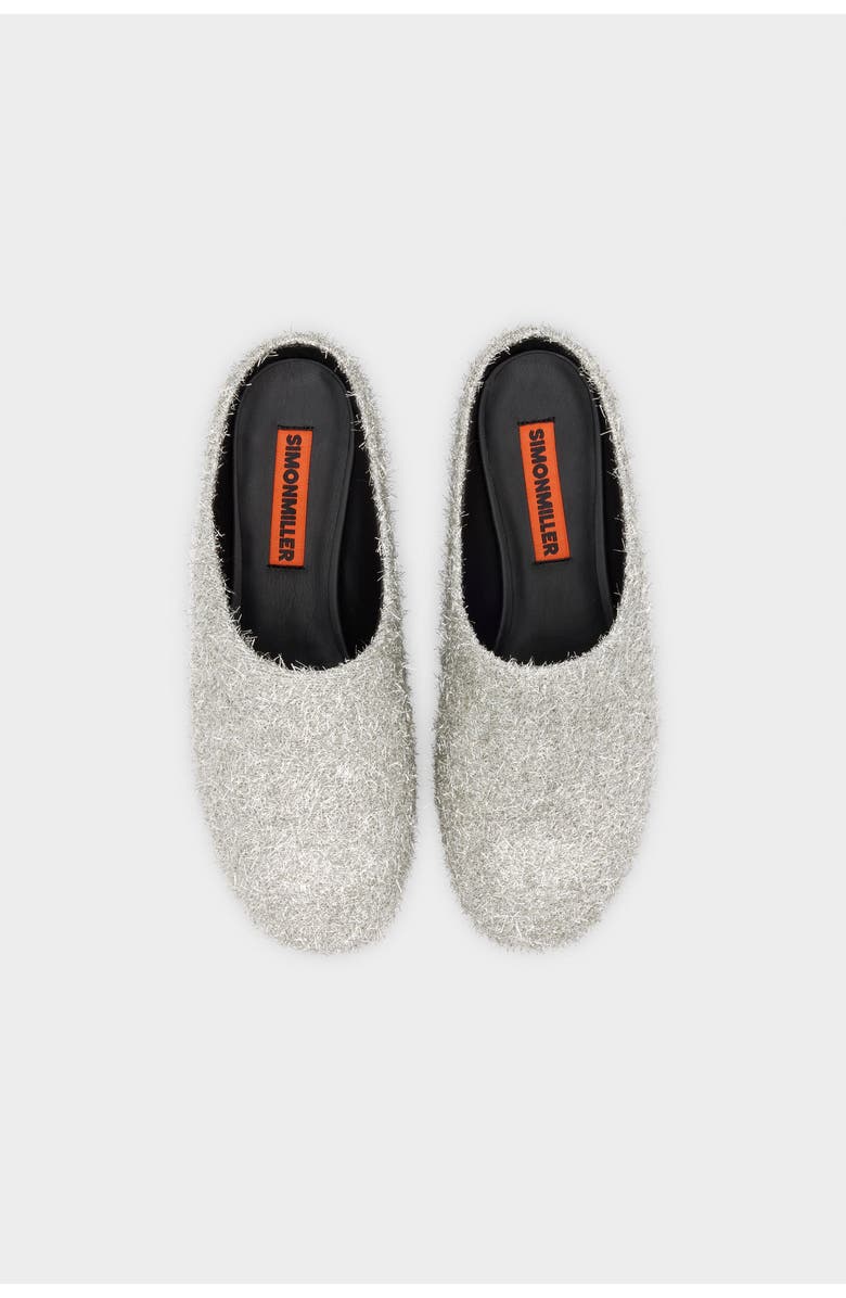 SIMONMILLER Tinsel Riad Slipper, Alternate, color, Silver