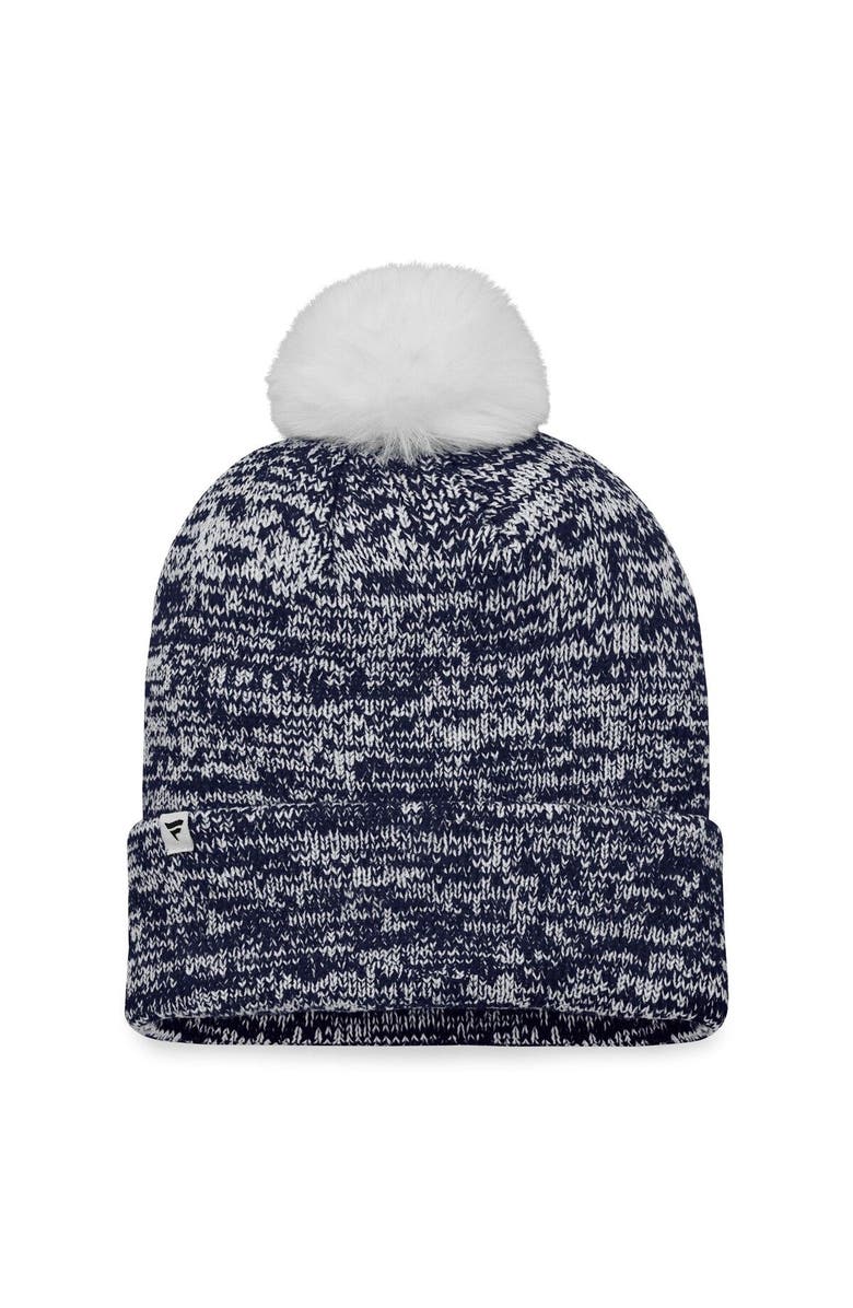 FANATICS Women's Fanatics Branded Deep Sea Blue Seattle Kraken Glimmer Cuffed Knit Hat with Pom, Alternate, color, Navy