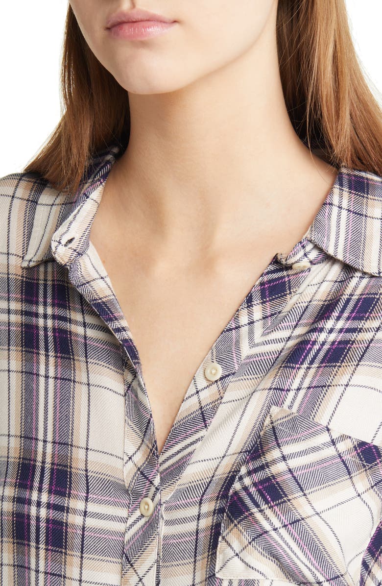 Rails Women's Hunter Metallic Plaid Button-Up Shirt, Alternate, color,