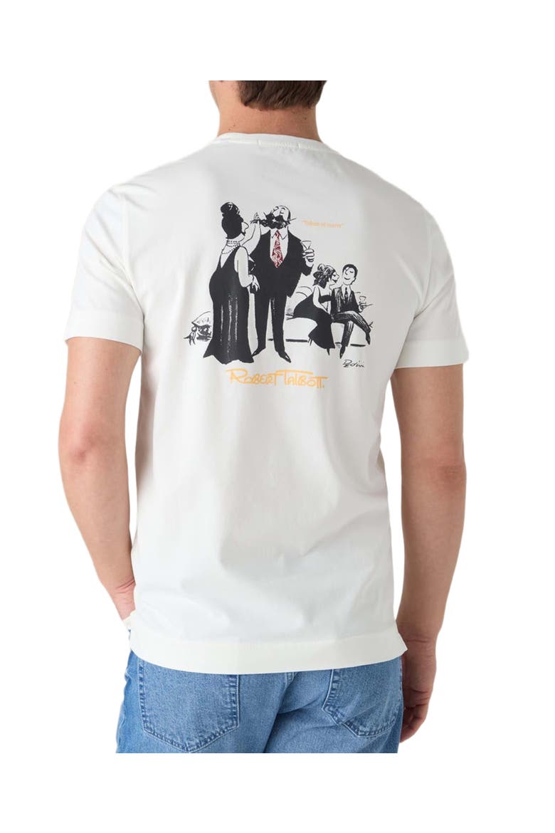 Stretch Jersey Graphic Dean Tee, Main, color, White/Martini