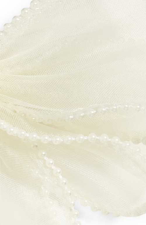 BP. BP. FAUX PEARL TRIM CHIFFON BOW BARRETTE