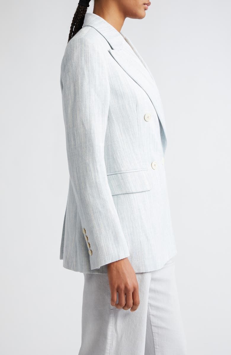Eleventy Textured Linen Blend Blazer, Alternate, color, Baby Blue