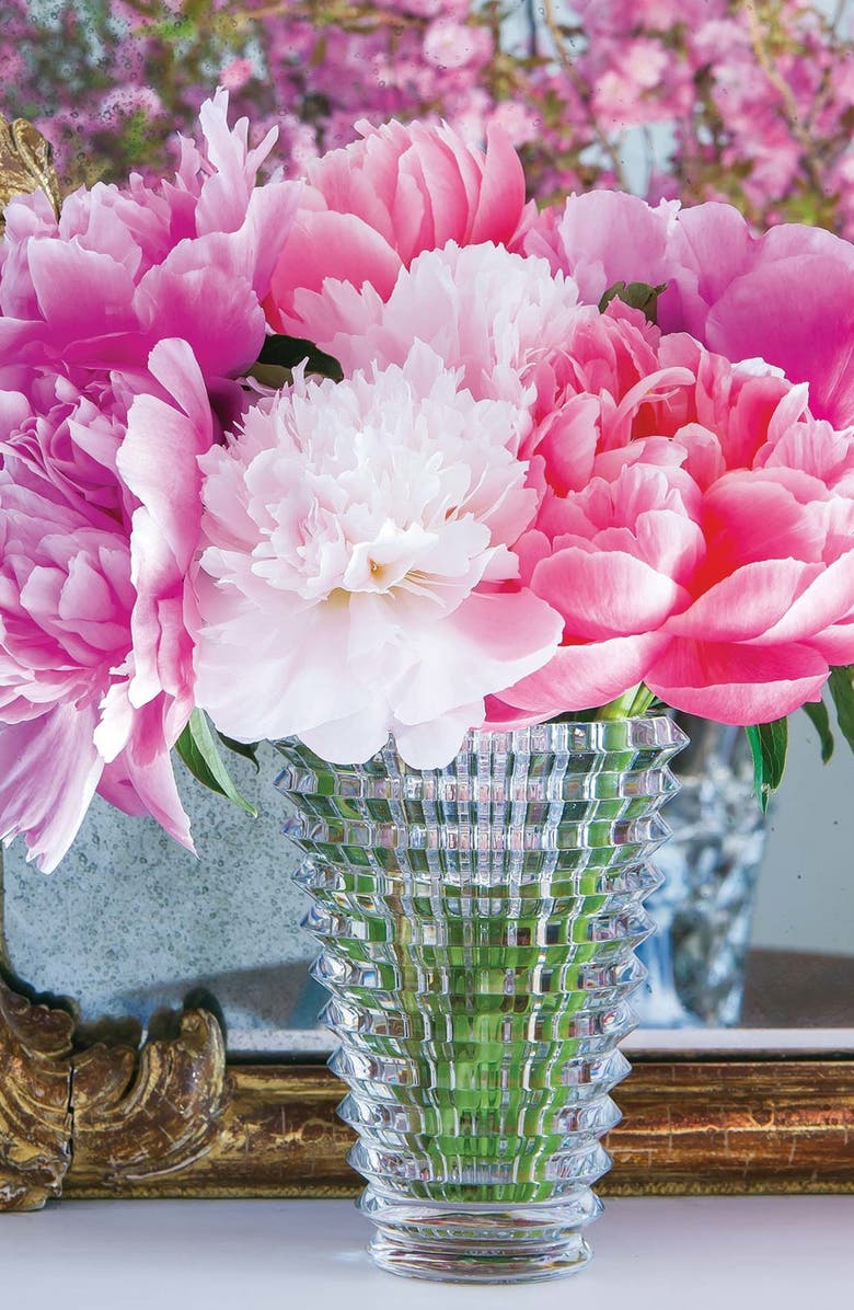 Baccarat Small Round Eye Lead Crystal Vase, Alternate, color, 