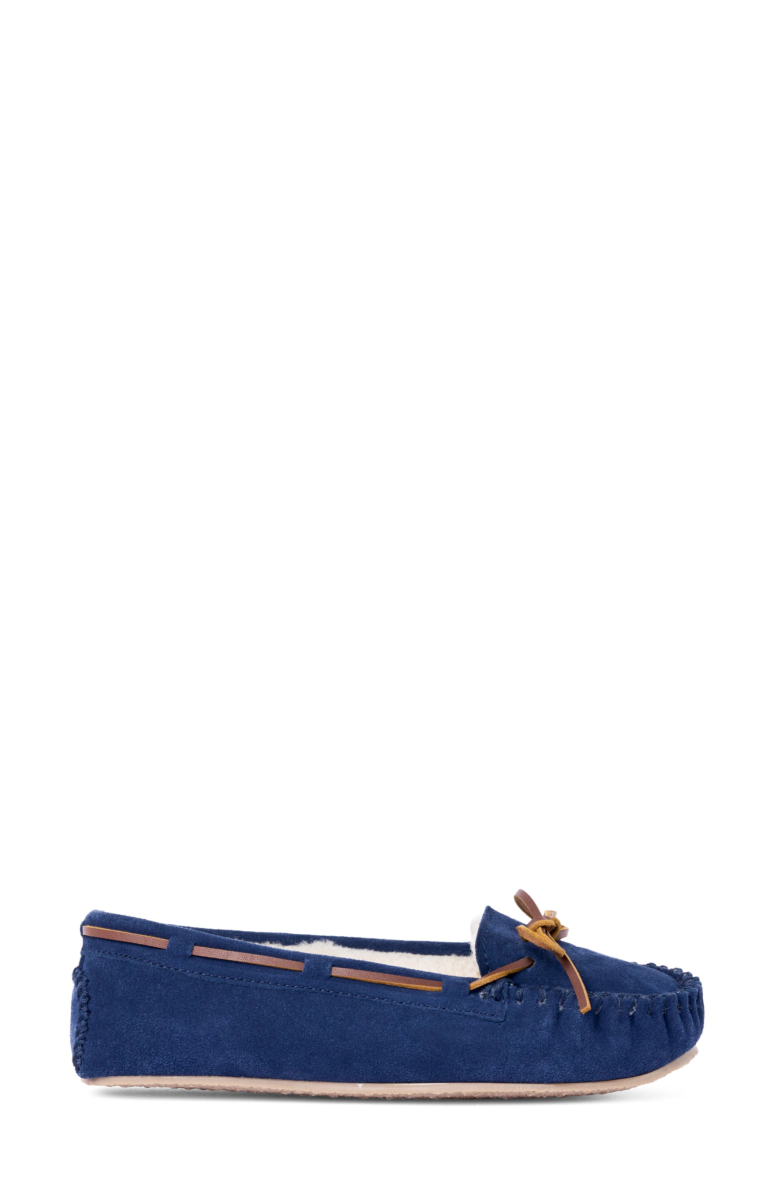 Cally Slipper, Alternate, color, NAVY SUEDE