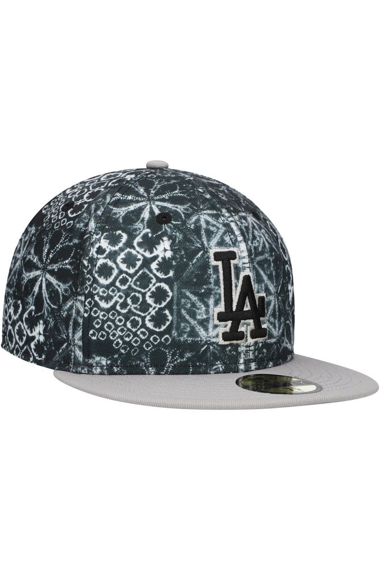 Men's New Era Black Los Angeles Dodgers Sands 59FIFTY Fitted Hat, Alternate, color, Black