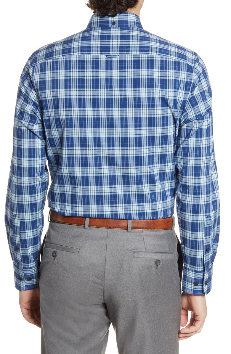 NORDSTROM MEN'S SHOP Tech-Smart Regular Fit Walter Plaid Button-Down Shirt, Alternate, color, 