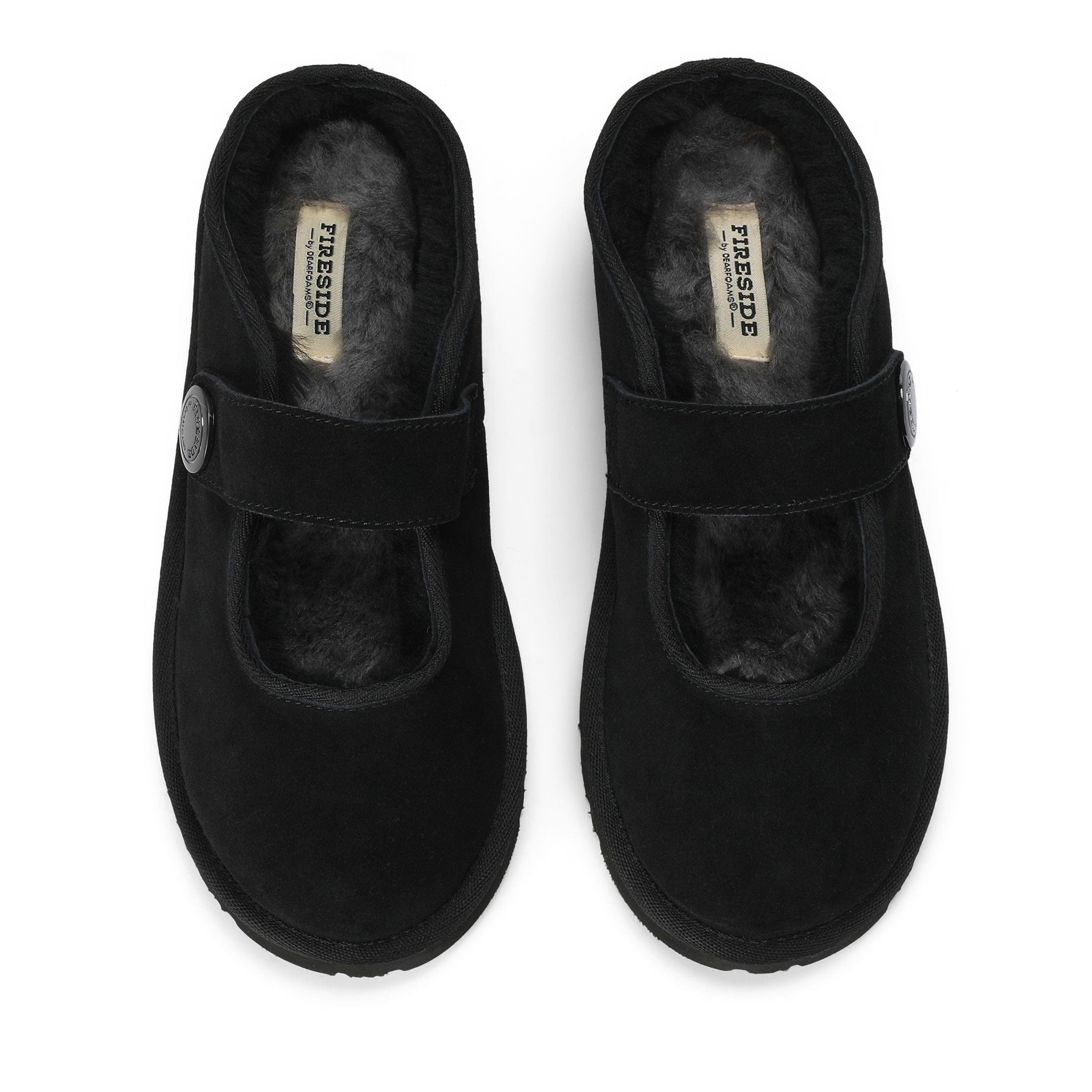 Fireside Coin Maryjane Slippers, Alternate, color, Black