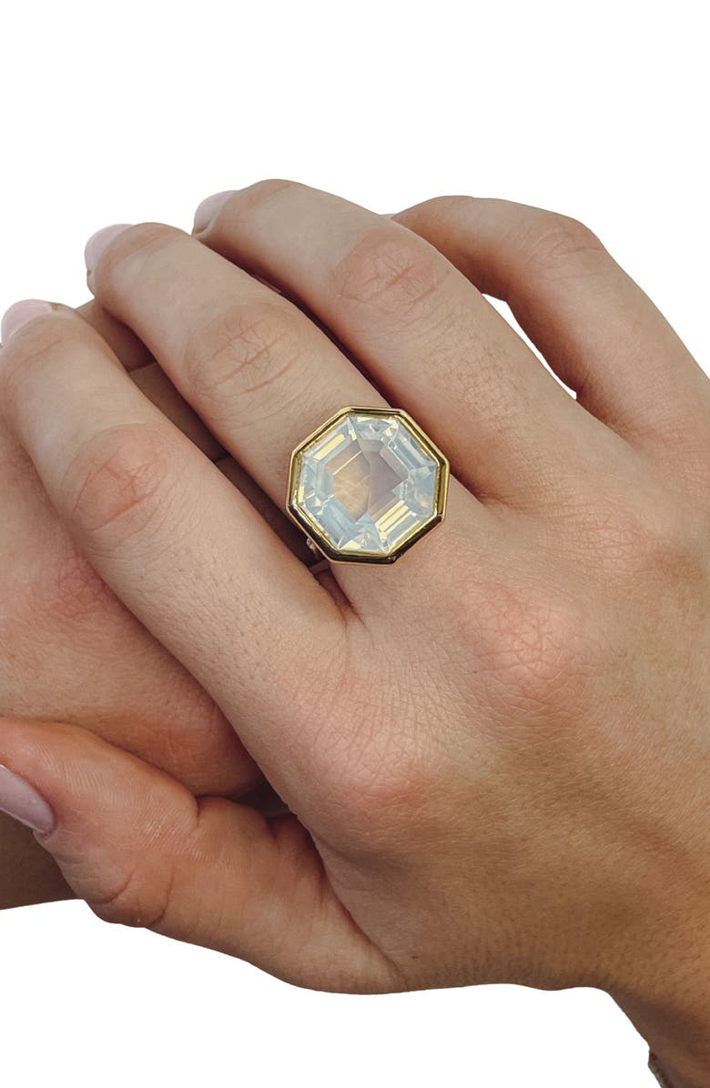GOSHWARA Gossip Octagon Cut Stone & Pavé Diamond Ring, Alternate, color, 