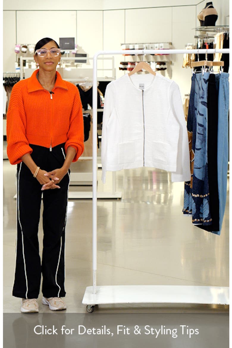 Mix Zip Front Knit Jacket video
