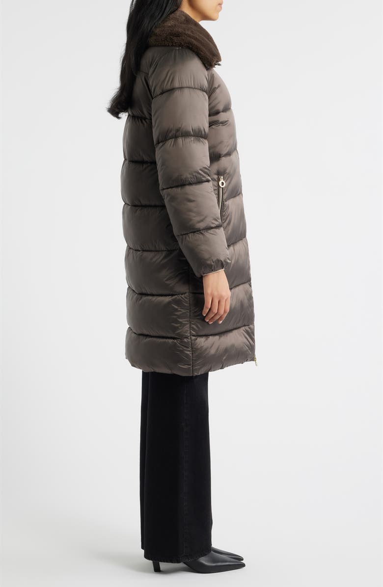 BCBG Missy Nylon Puffer Coat, Alternate, color, Mocha