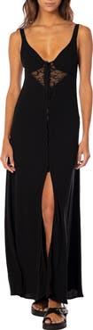 Maaji Midnight Lace Inset Maxi Cover-Up Dress