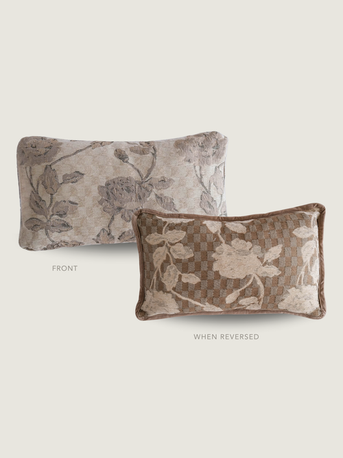 Twenty Third By Deanne Chiara Tapestry Lumbar Pillow In Sand