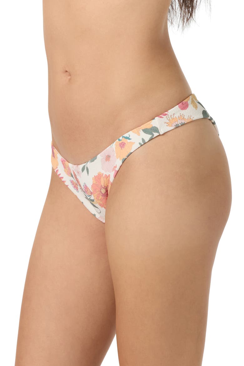 Camellia Floral Bikini Bottoms, Alternate, color, VANILLA