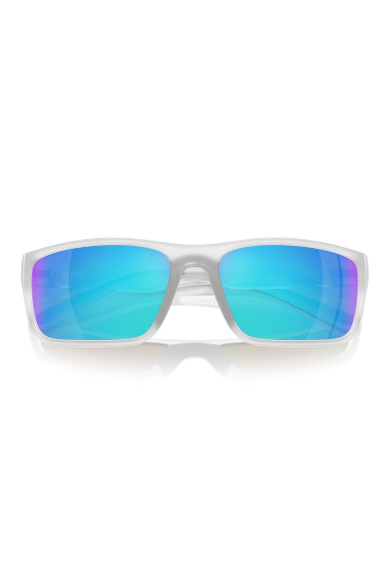 59mm Mirrored Rectangular Sunglasses, Alternate, color, GREY