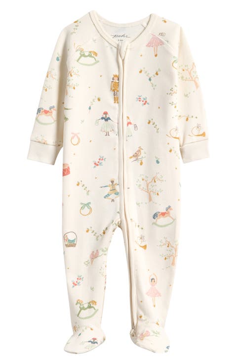 Print Rib Organic Cotton Footie (Baby)