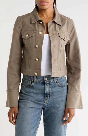 Cuffed Cropped Utility Jacket