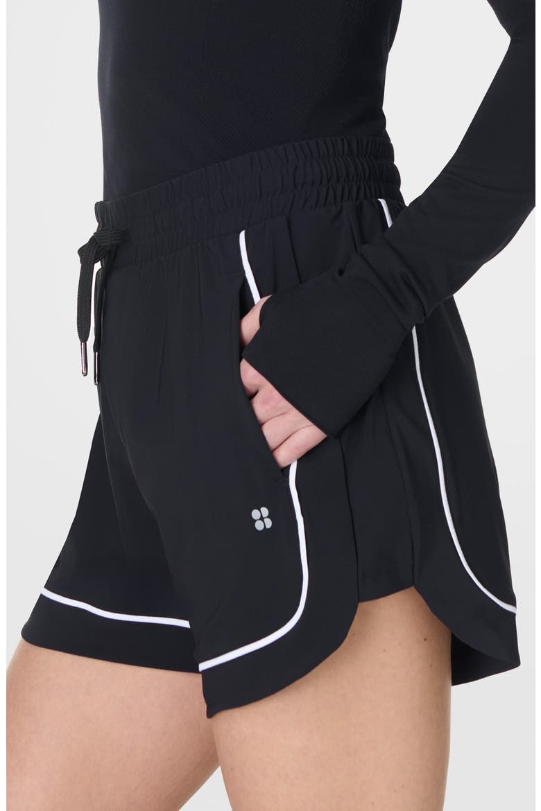 Explorer Track Piped Shorts, Alternate, color, BLACK