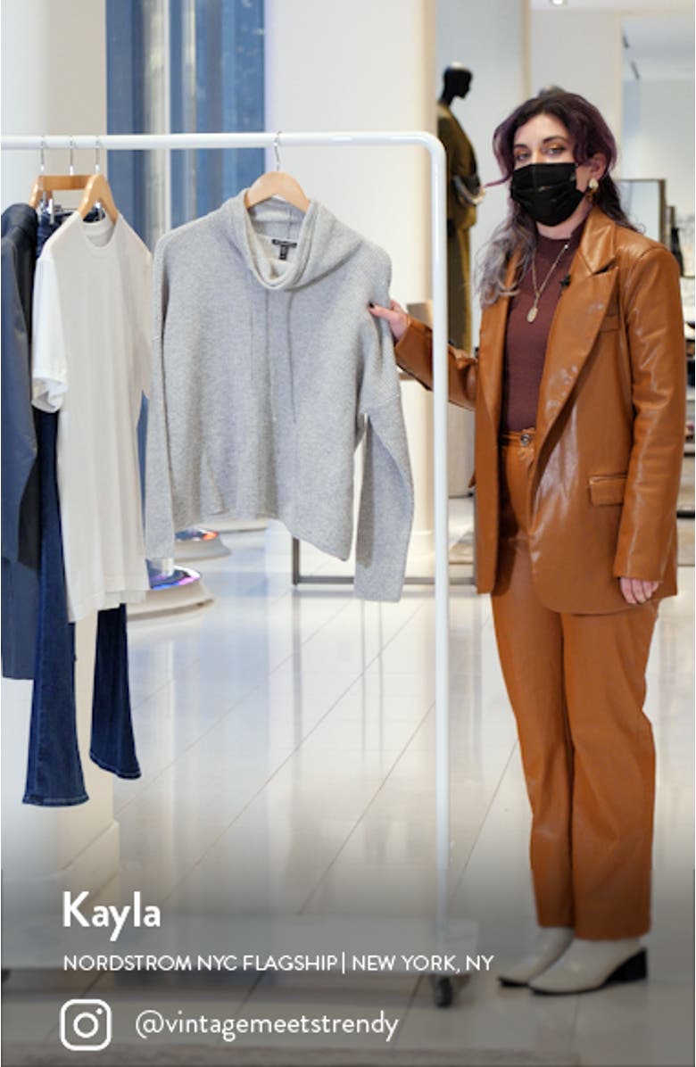 Cowl Neck Organic Cotton Pullover, sales video thumbnail