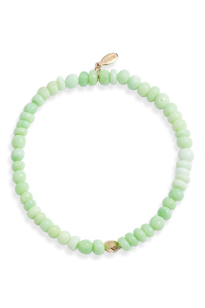 Boheme Beaded Opal Stretch Bracelet, Main, color, GREEN