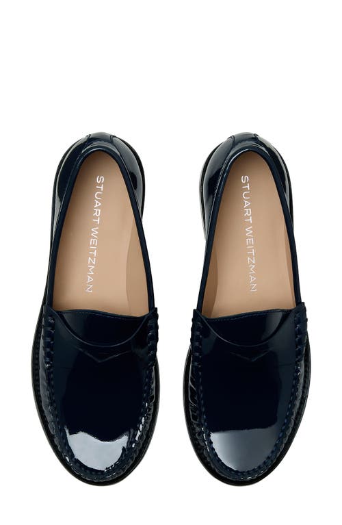Stuart Weitzman Lottie Penny Loafer In Blue