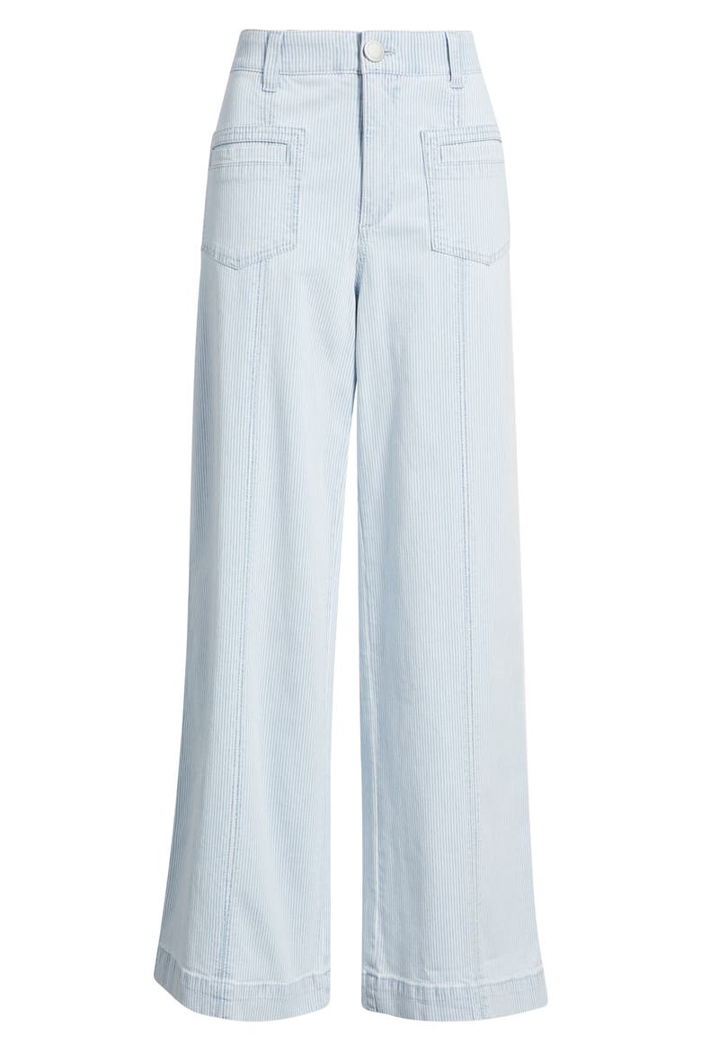 Skyrise Stripe Patch Pocket Wide Leg Pants, Alternate, color, POWDER BLUE