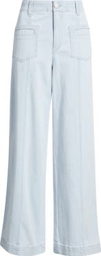 Wit & Wisdom Skyrise Stripe Patch Pocket Wide Leg Pants