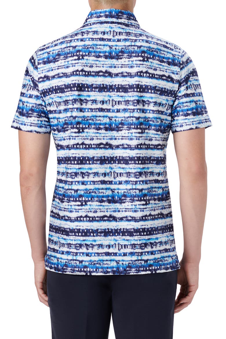 Hendrix Digital Abstract Print Cotton Polo, Alternate, color, CLASSIC BLUE