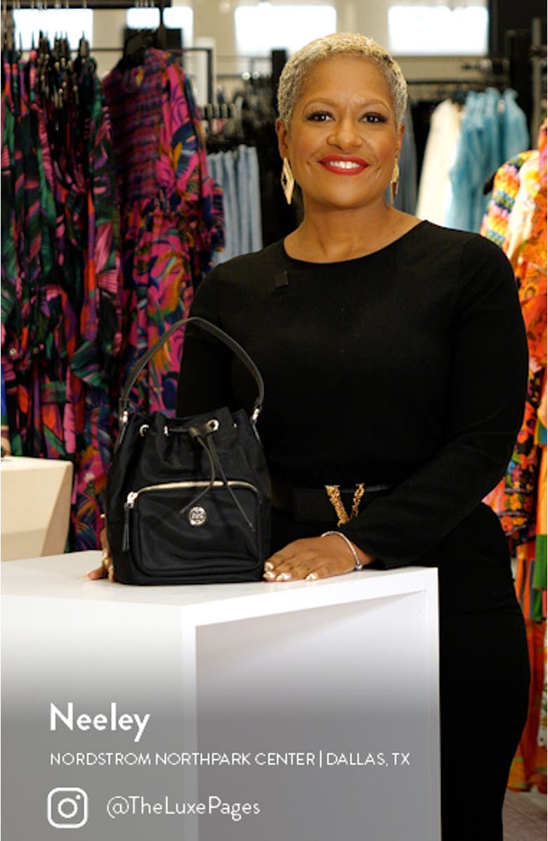 Virginia Recycled Nylon Bucket Bag, sales video thumbnail