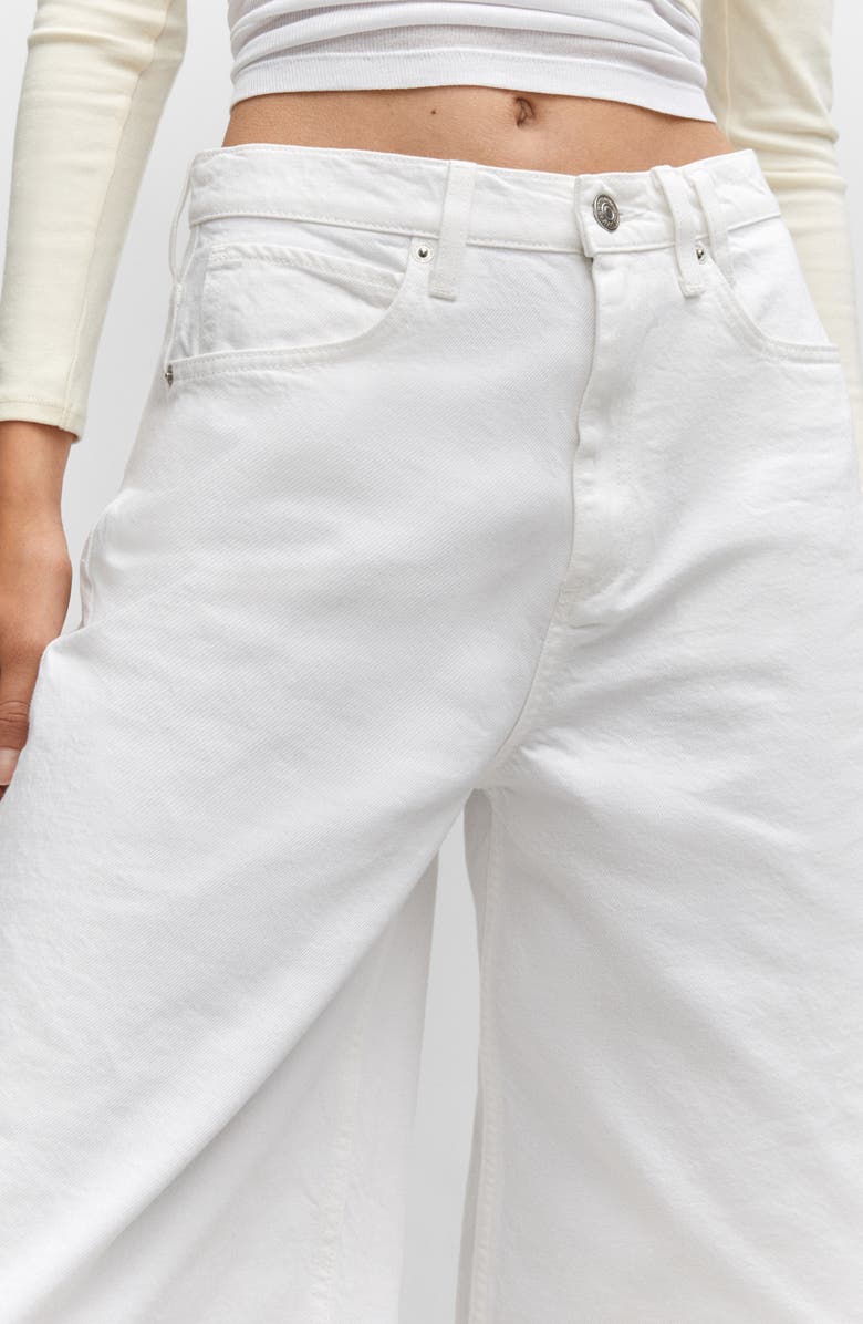 MANGO Raw Hem Denim Bermuda Shorts, Alternate, color,