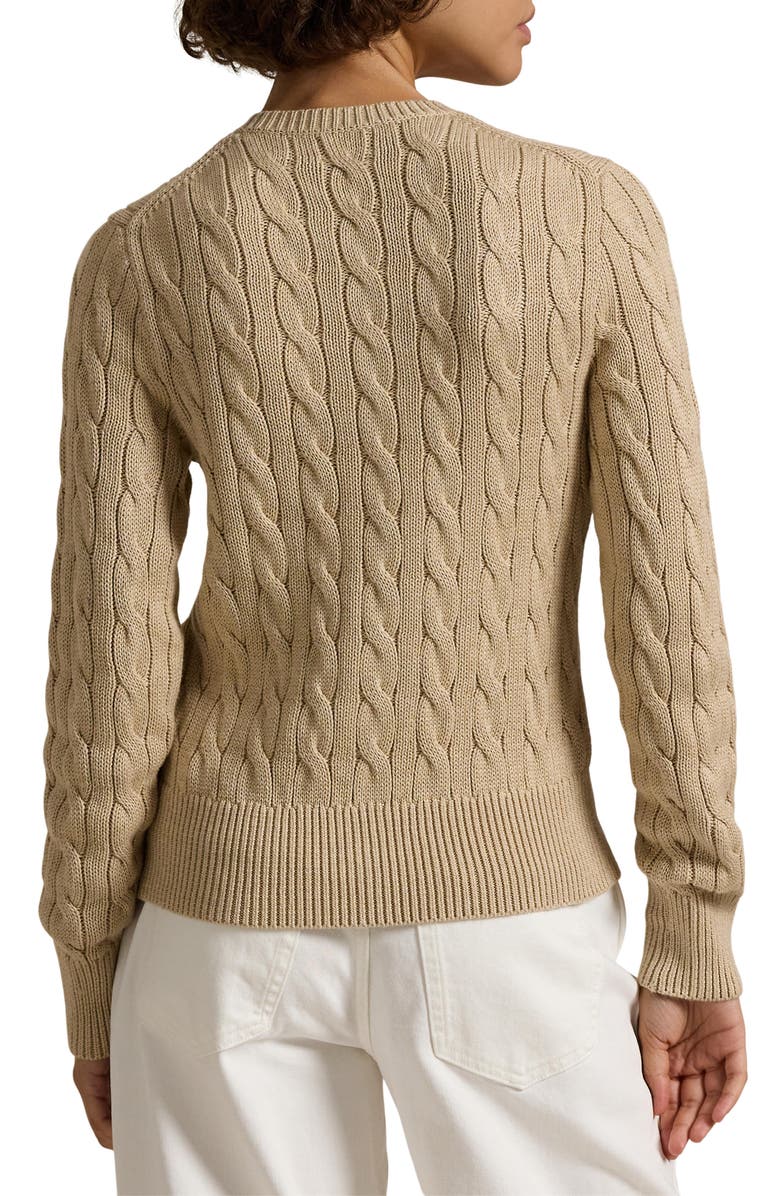 Polo Ralph Lauren Cable Stitch Cotton Cardigan, Alternate, color, 