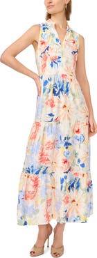 MSK Sleeveless Tiered Maxi Dress