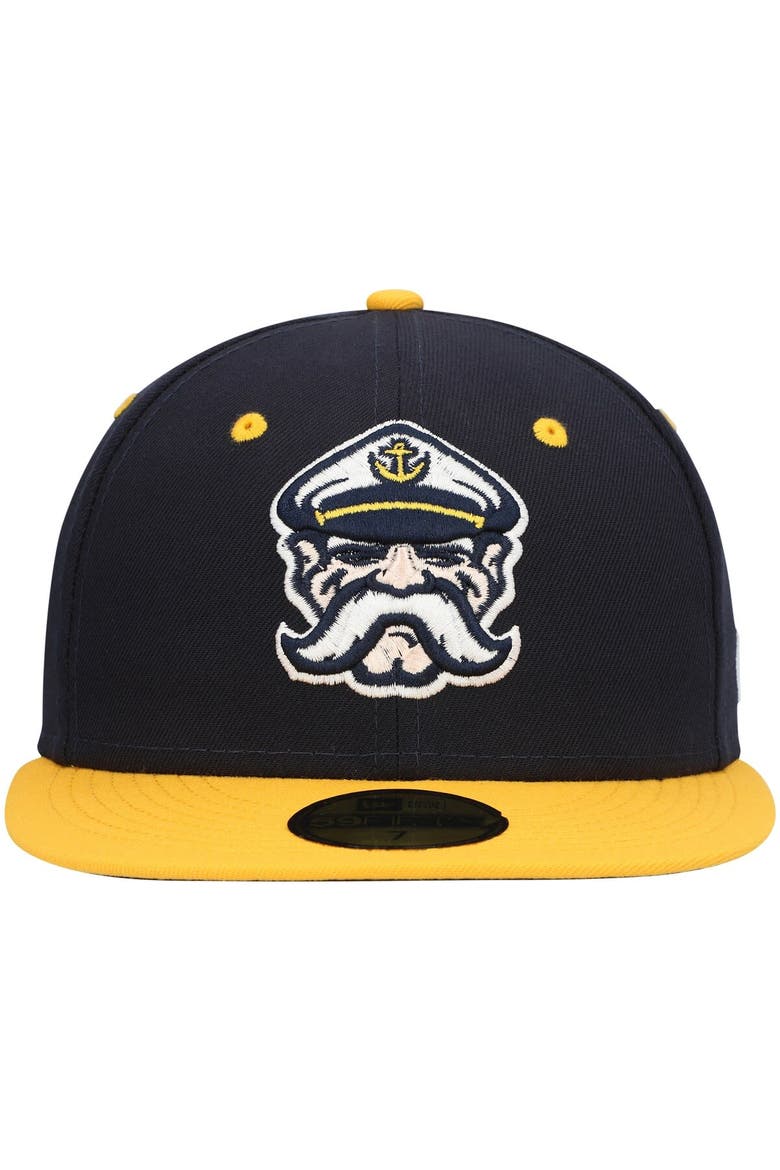 Men's New Era Navy Lake County Captains Authentic Collection Team Alternate 59FIFTY Fitted Hat, Alternate, color, Navy