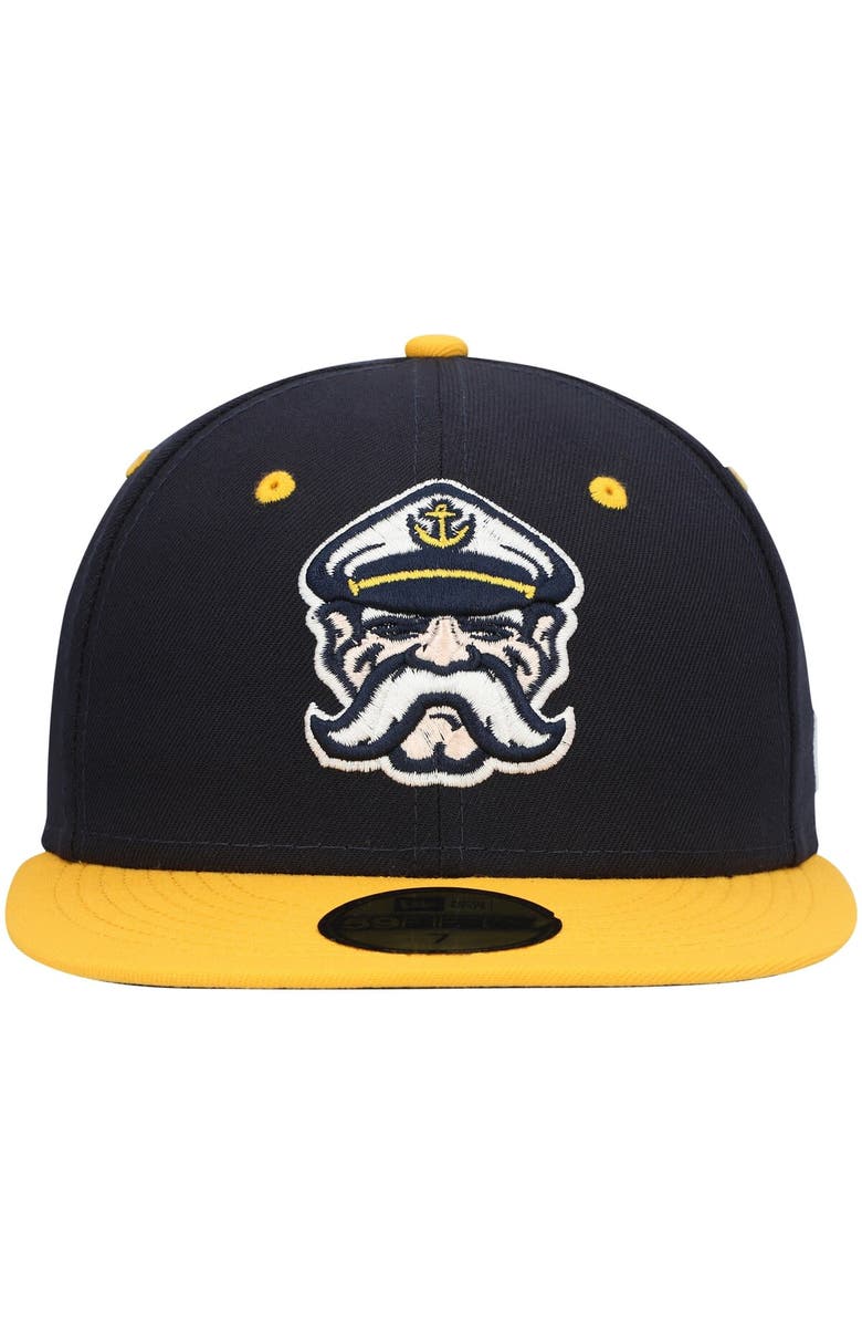 New Era Men's New Era Navy Lake County Captains Authentic Collection Team Alternate 59FIFTY Fitted Hat, Alternate, color, Navy