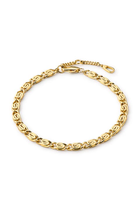 Gold Chain Bracelet - Navy Bracelet