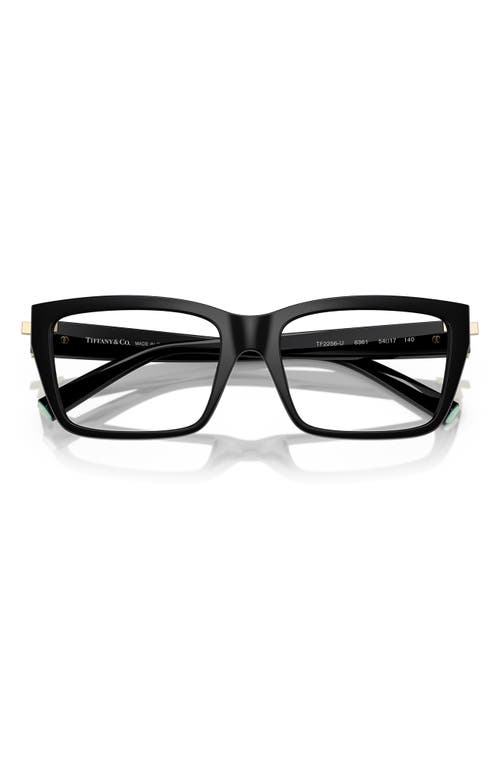 Tiffany & Co . 52mm Pillow Optical Glasses In Shiny Black