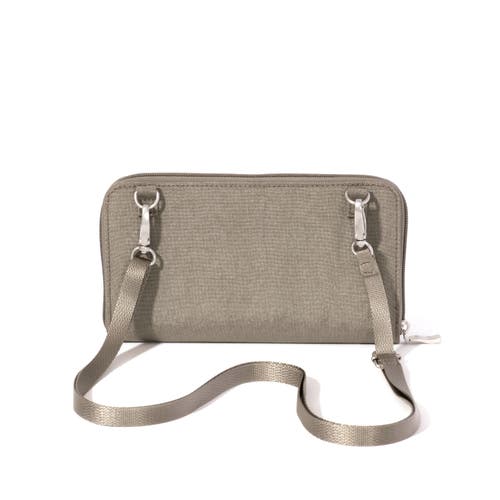 Baggallini Rfid Phone Wallet Crossbody Bag In Sterling Shimmer