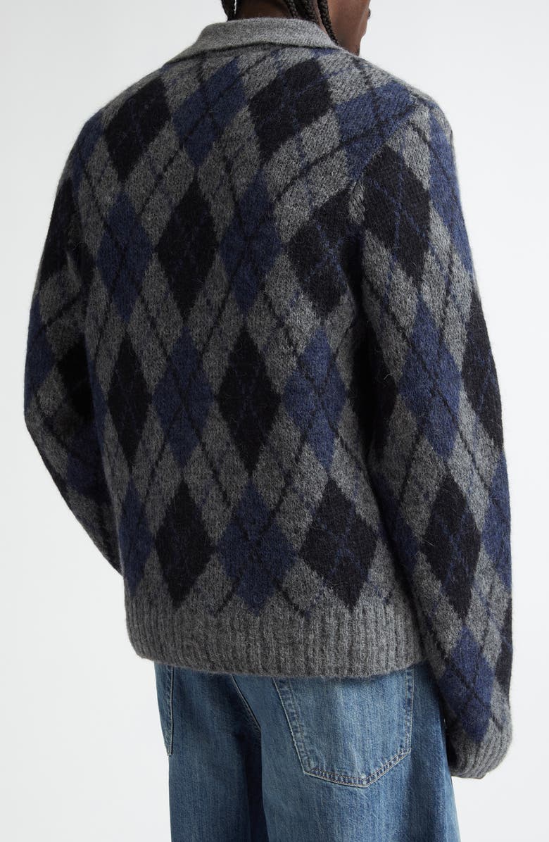 OUR LEGACY Evening Argyle Alpaca Blend Cardigan, Alternate, color, 