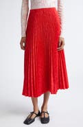 Marimekko Myy Piirto Unikko Floral Pleated Midi Skirt