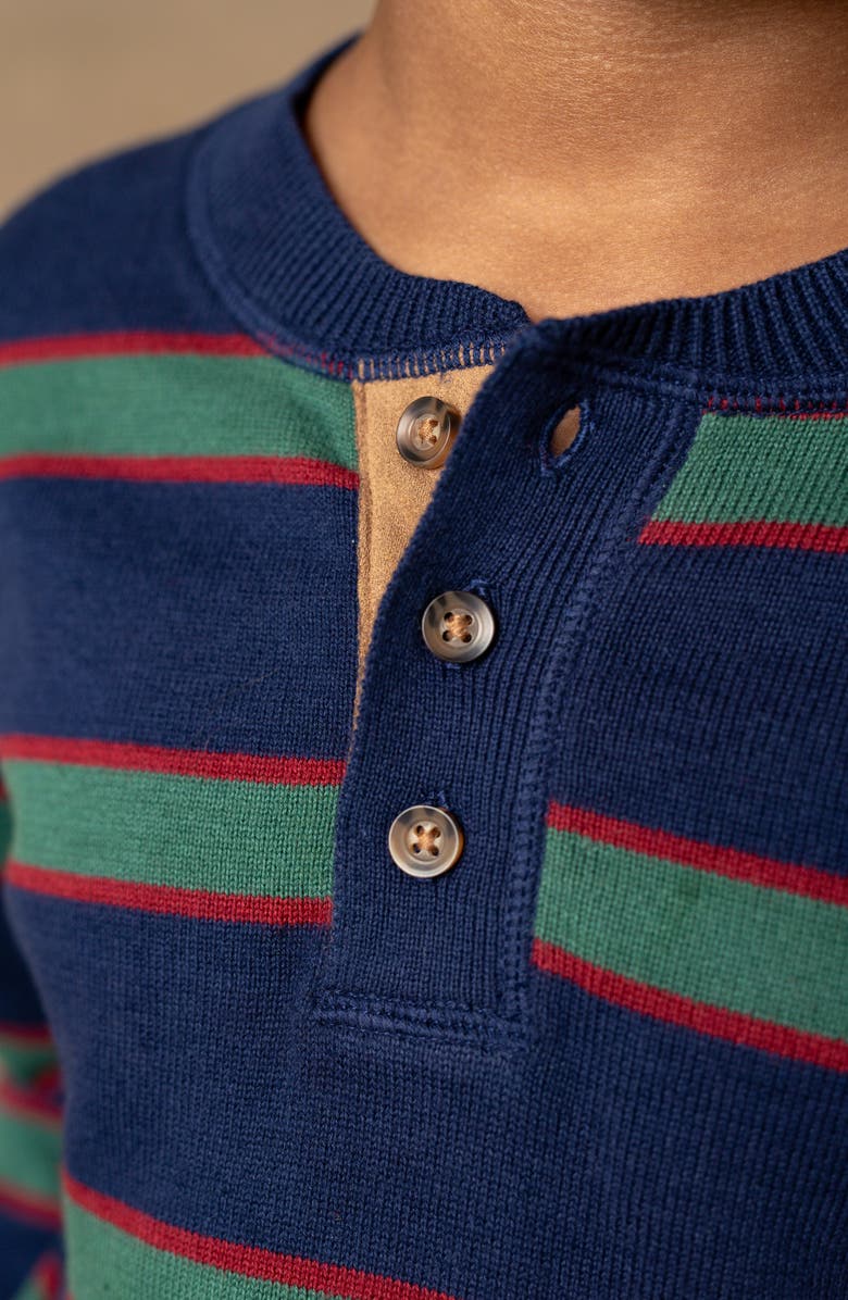 Hope & Henry Baby Boys' Organic Sweater Henley with Elbow Patches, Infant, Alternate, color, 