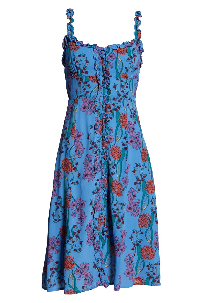Blended A-Line Dress, Alternate, color, BLUEBELL FLORAL