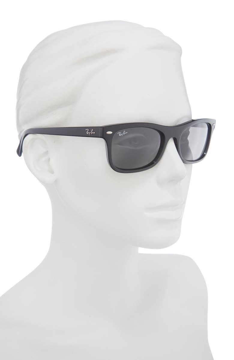 Ray-Ban 54mm Square Sunglasses, Alternate, color, Black / Dark Grey